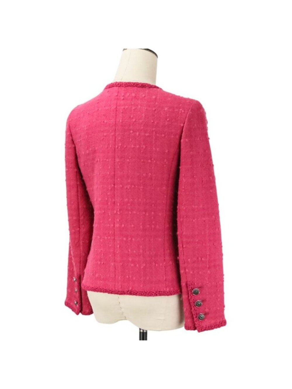 ★SOLD★ Chanel Camellia Cosage Tweed Jacket 34 Pink - Picture 5 of 15